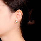 Boucles d'oreilles tiges guirlande bohème 5099