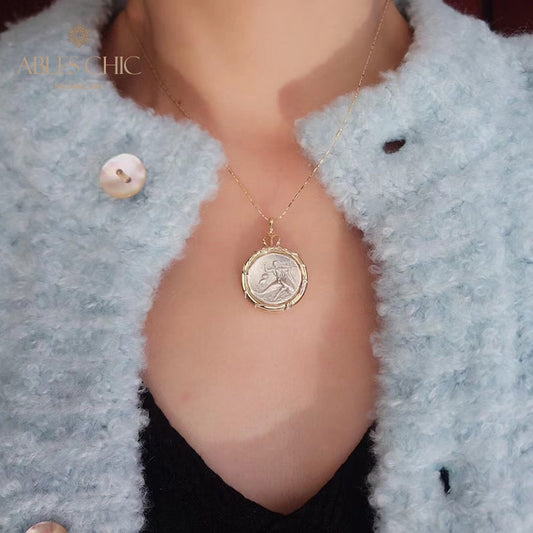 Grèce Athena Coin Pendentif seulement