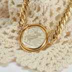 Collier réversible de pièce d’Athéna byzantine