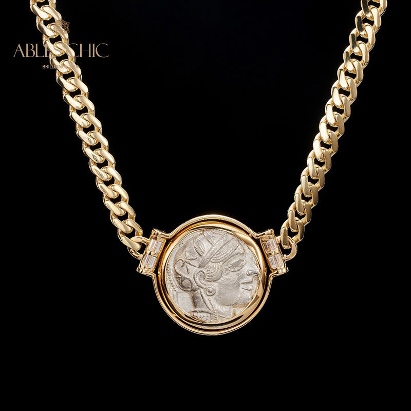Collier réversible de pièce d’Athéna byzantine