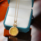 Collier de pièces de monnaie de l'empereur en livre d'or