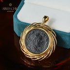Pendentif médaillon d’artefact de lire antique uniquement