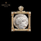 Pendentif de pièce de monnaie byzantine Lira Athena uniquement