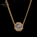 Collier médaillon byzantin Athéna