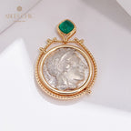 Pendentif médaillon réversible Athena uniquement