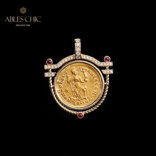 Pendentif médaillon d’artefact byzantin uniquement