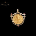 Pendentif médaillon d’artefact byzantin uniquement