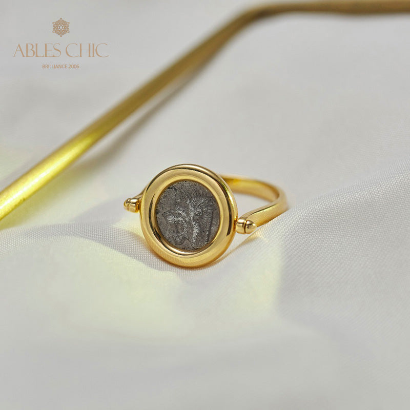 Bague pendentif pièce de monnaie en lire byzantine