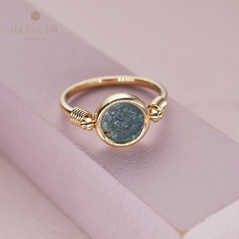 Bague pendentif pièce de cuivre ancienne