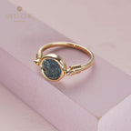 Bague pendentif pièce de cuivre ancienne