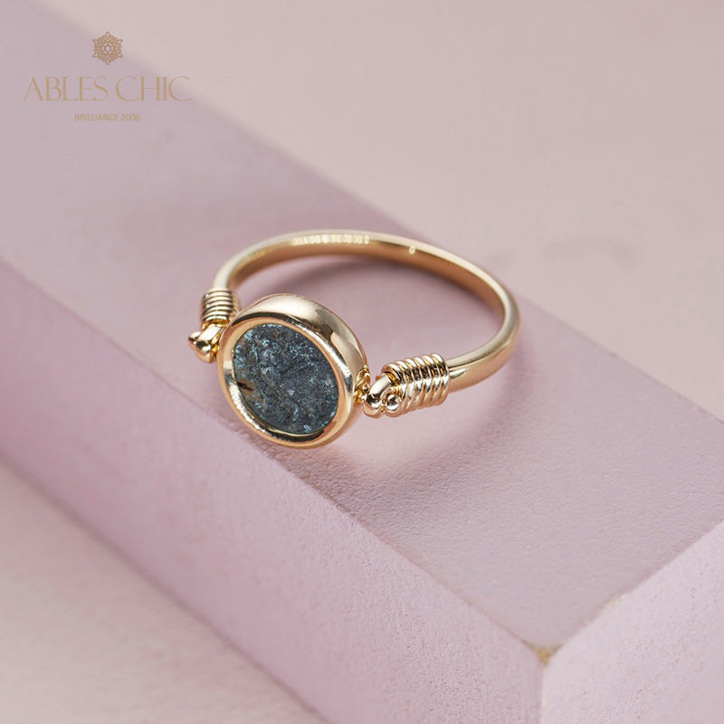 Bague pendentif pièce de cuivre ancienne
