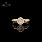 Bague rubis en argent antique