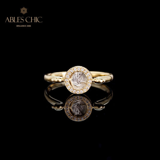Bague rubis en argent antique