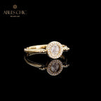 Bague rubis en argent antique