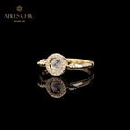 Bague rubis en argent antique