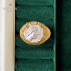 Anneau de pièce de monnaie byzantin Hélios