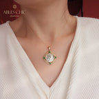 Pendentif médaillon d’émeraude Hercules byzantin uniquement