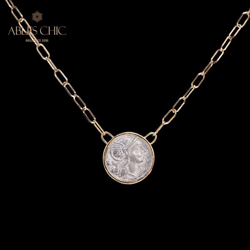 Collier de pièces de monnaie à rabat de la déesse byzantine
