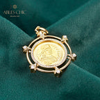 Pendentif de pièce de retournement byzantin uniquement