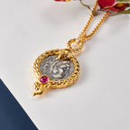 Collier de pièces de monnaie serpent byzantin 6057