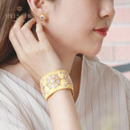 Boucles d'oreilles florales étoile dôme 5091