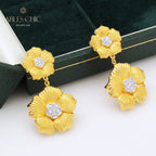 Boucle d'oreille florale à fleurs pendantes 5404