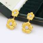 Boucle d'oreille florale à fleurs pendantes 5404