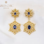 Boucles d'oreilles lustre flocon de neige floral 5654