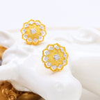 Boucles d'oreilles florales en filigrane de tissu 5168