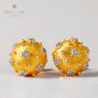 Boucles d'oreilles à motif en tissu dôme étoilé 5089