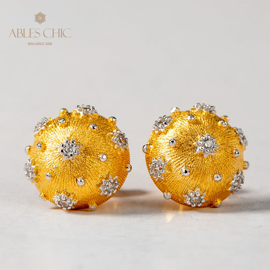 Boucles d'oreilles à motif en tissu dôme étoilé 5089