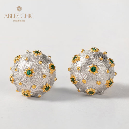 Boucles d'oreilles à motif en tissu dôme étoilé 5089
