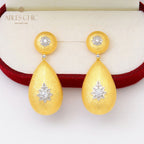 Boucles d'oreilles étoilées en tissu en forme de larme 5143