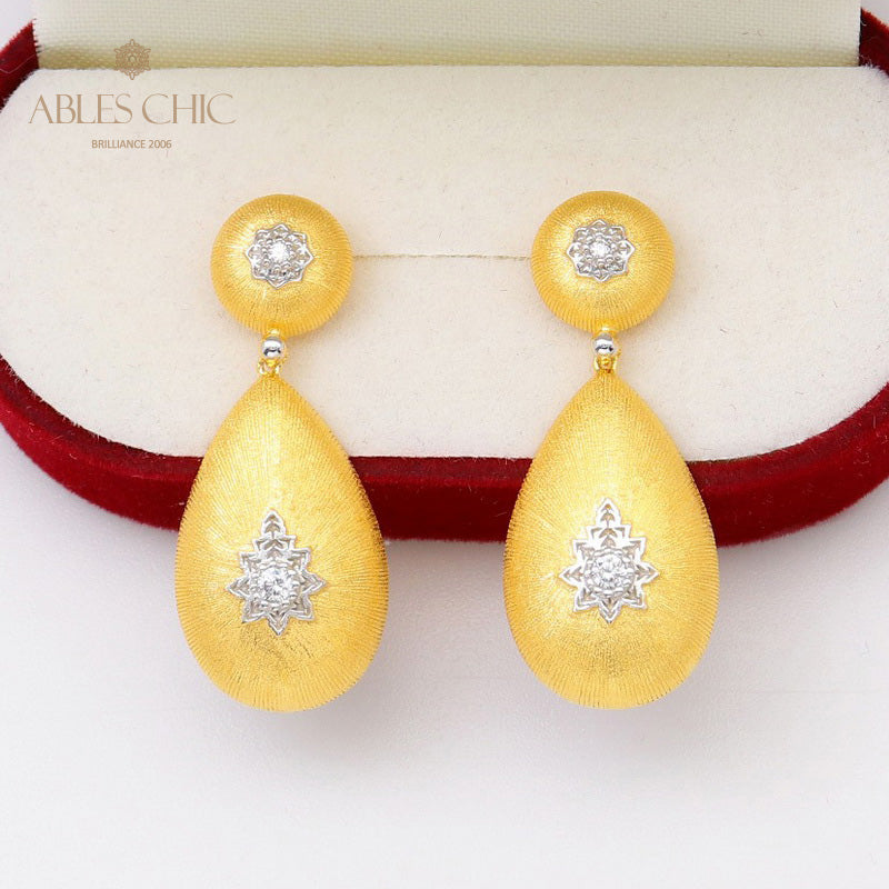 Boucles d'oreilles étoilées en tissu en forme de larme 5143