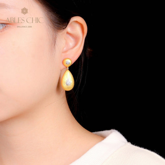 Boucles d'oreilles étoilées en tissu en forme de larme 5143