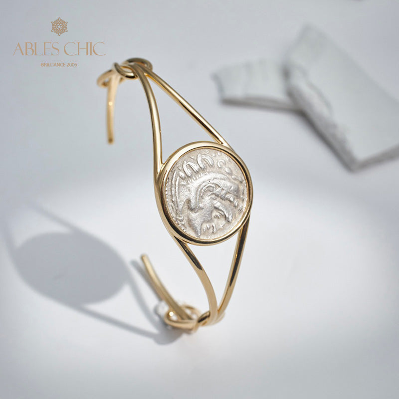 Bracelet grec Heracles Lira Coins