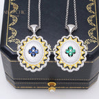 Pendentif Gemme Fleur Soyeuse 5419