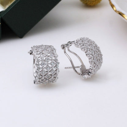 Boucles d'Oreilles Nid d'Abeille Dentelle Aérée 5106