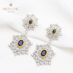 Boucles d'oreilles lustre aérées flocon de neige 5645