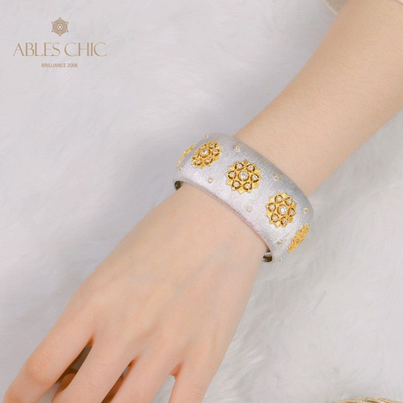 Bracelet floral à motif en tissu 5650