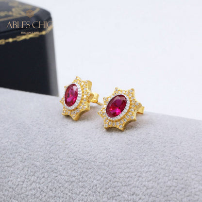 Solatiare Boucles d'oreilles étoile saphir 5471