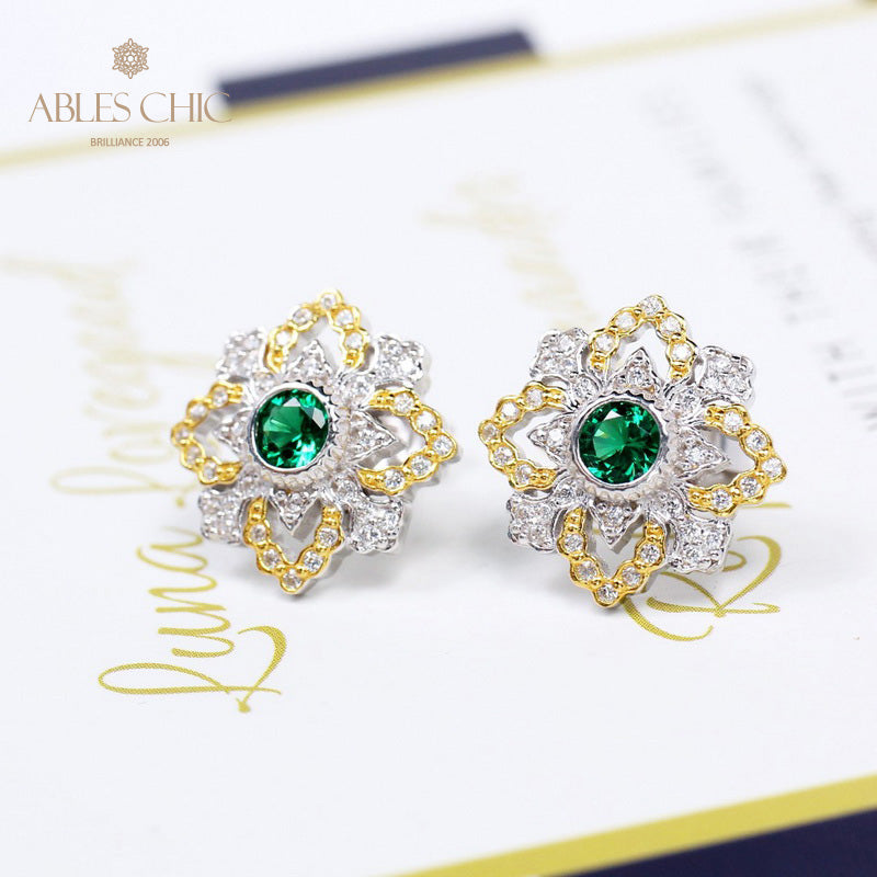 Boucles d'oreilles en filigrane de trèfles emblématiques 5535