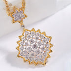 Collier Étoilé Filigrane Nid d'Abeille 5007