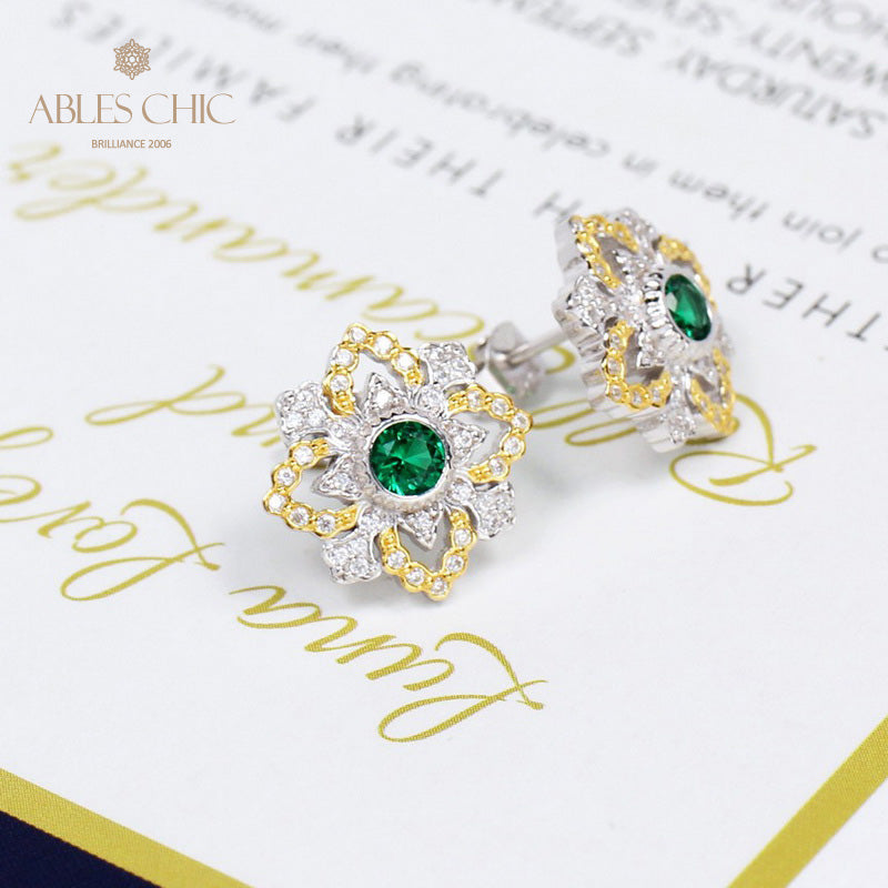 Boucles d'oreilles en filigrane de trèfles emblématiques 5535