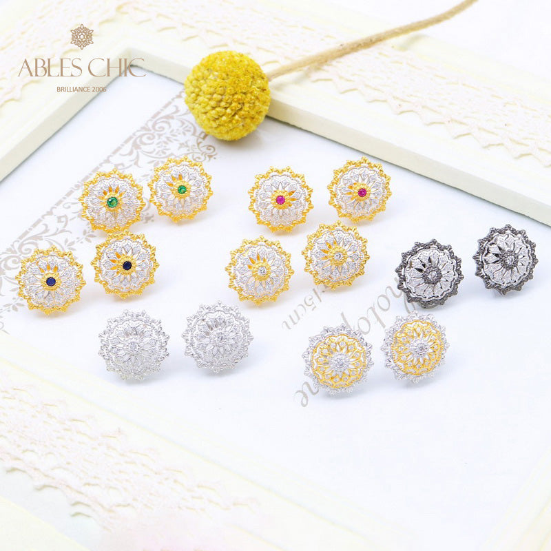 Boucles d'oreilles tempérament floral étoilé 5537