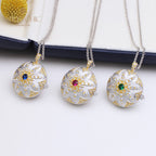 Pendentif médaillon vintage Gem Star 5318