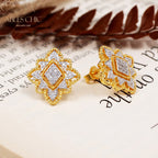 Boucles d'oreilles florales losange 5493