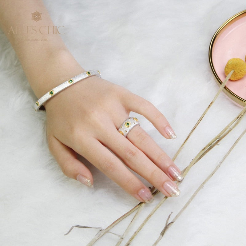 Bague Soyeuse Fleurs Étoilées 5029
