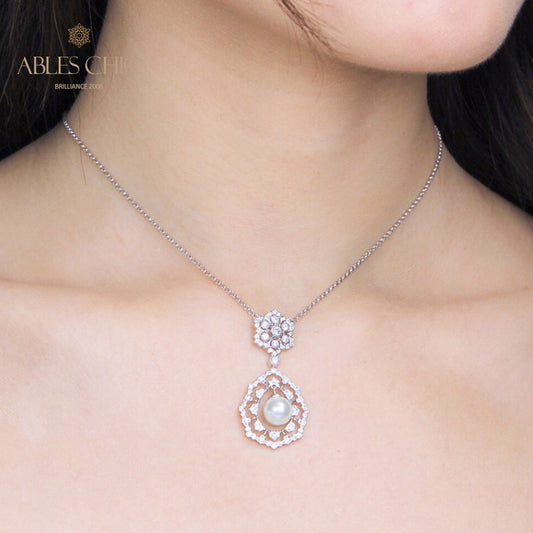 Collier de perles en forme de larme en filigrane 6275