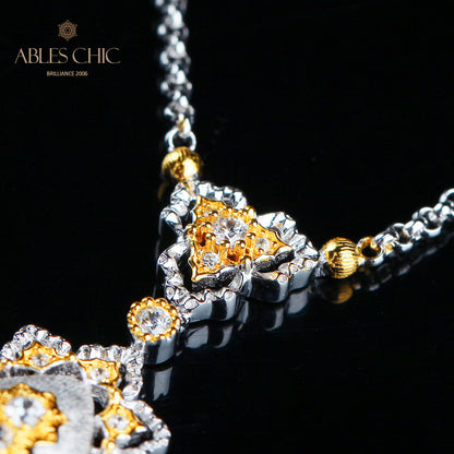 Collier étoilé en forme de larme soyeuse 5060